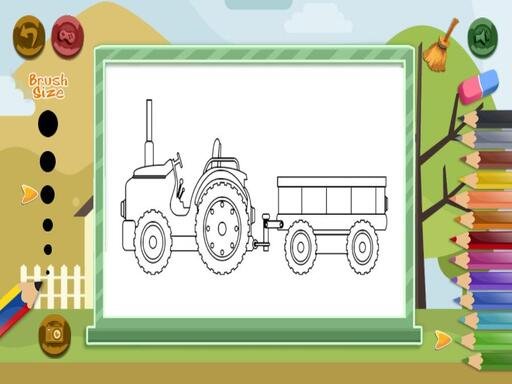 Tractor Coloring Pages Game Image Tractor Coloring Pages Game